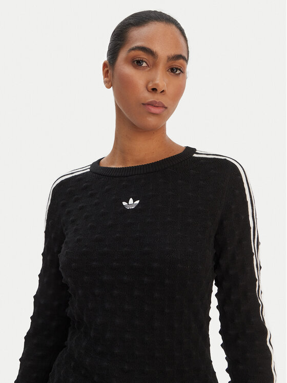 adidas adidas Svetr Solid Spike KS6460 Černá Slim Fit