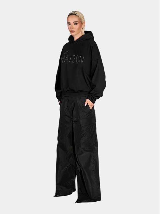 MADE BY SOCIETY MADE BY SOCIETY Kurtka anorak NOIR CULTUR Hoodie - H27513 Czarny Basic Fit