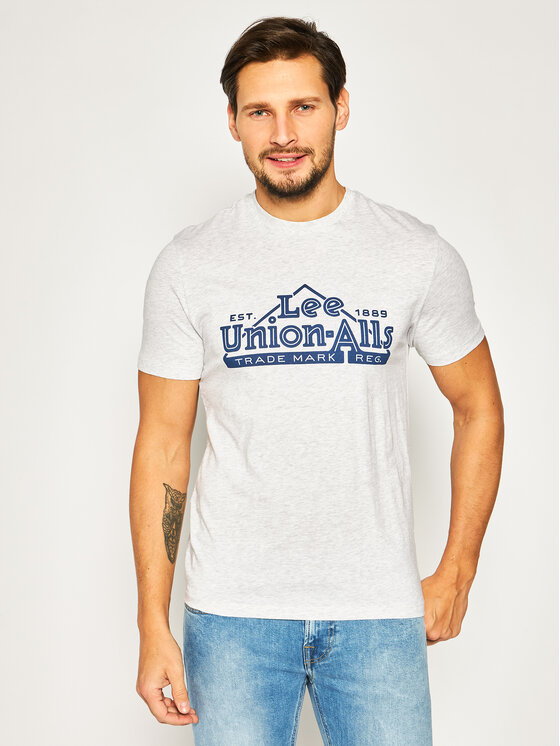 Lee Lee Marškinėliai Heritage Tee L63QFQ03 112115168 Pilka Regular Fit