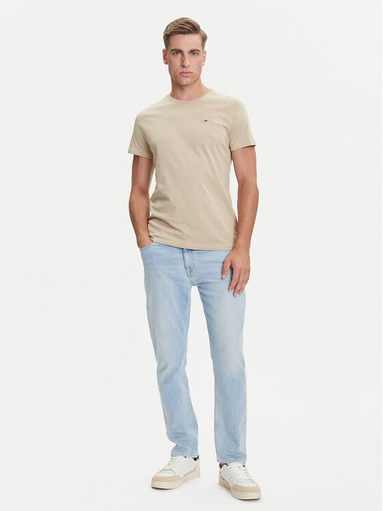 Tommy Jeans Tommy Jeans T-shirt DM0DM04411 Bež Slim Fit