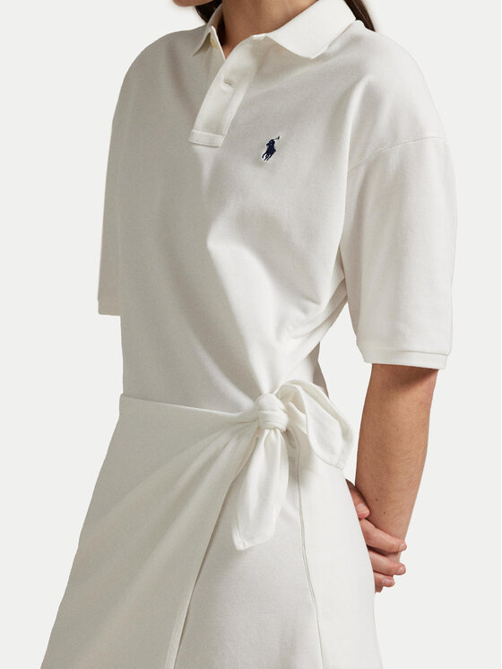 Polo Ralph Lauren Polo Ralph Lauren Haljina za svaki dan 211A88516002 Bijela Straight Fit