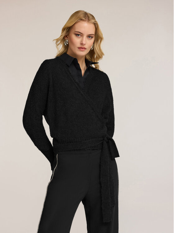 Motivi Motivi Cardigan M428W103662N033 Nero Over Fit