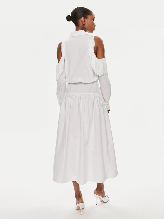 PINKO Pinko Rochie tip cămașă Hazzard 103630 A1X8 Alb Regular Fit