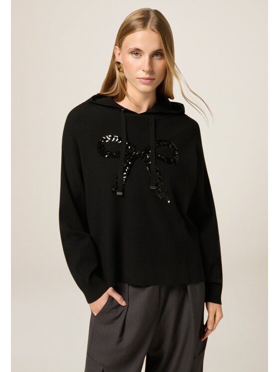 Oltre Oltre Cardigan M391J105136N033 Nero Regular Fit