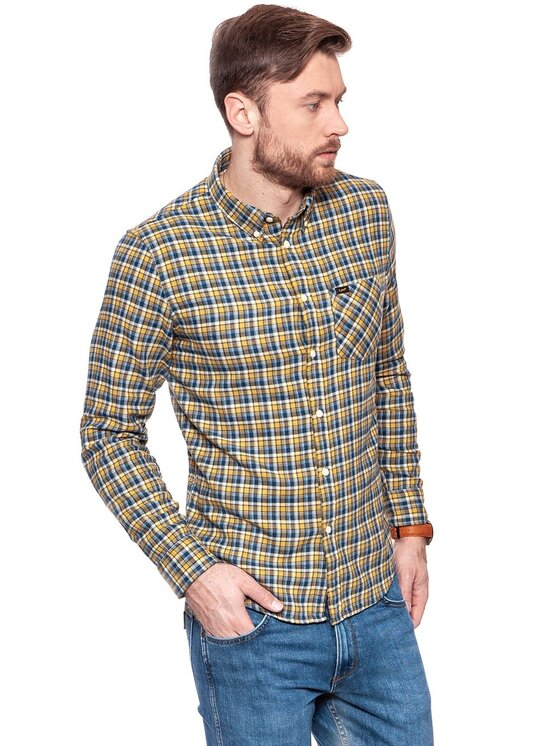 Lee Lee Camicia BUTTON DOWN Blu Regular Fit