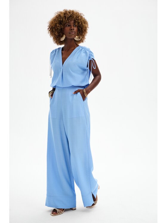 blue shadow blue shadow Spodnie materiałowe Alis Niebieski Regular Fit