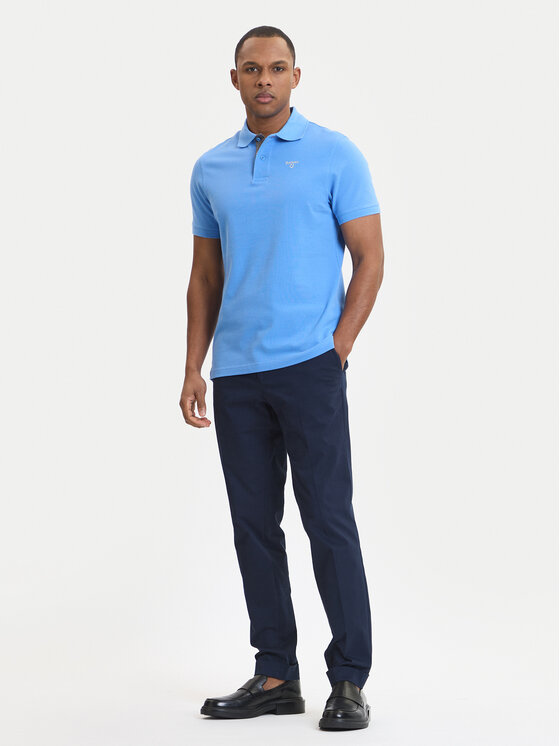 Barbour Barbour Polo Tartan MML0012BL95 Niebieski Tailored Fit