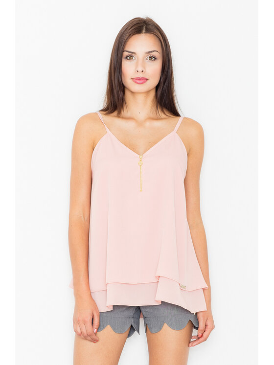 FIGL FIGL Bluzka M481 Różowy Regular Fit