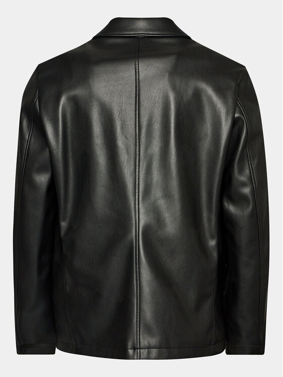 Sisley Sisley Giacca in similpelle 2NHCSW01D Nero Regular Fit