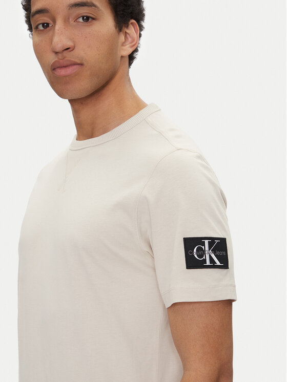 Calvin Klein Jeans Calvin Klein Jeans Marškinėliai J30J323484 Smėlio Regular Fit