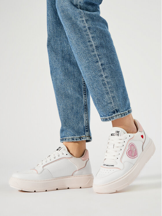 LOVE MOSCHINO LOVE MOSCHINO Sneakersy JA15204G1IJC110C Biela