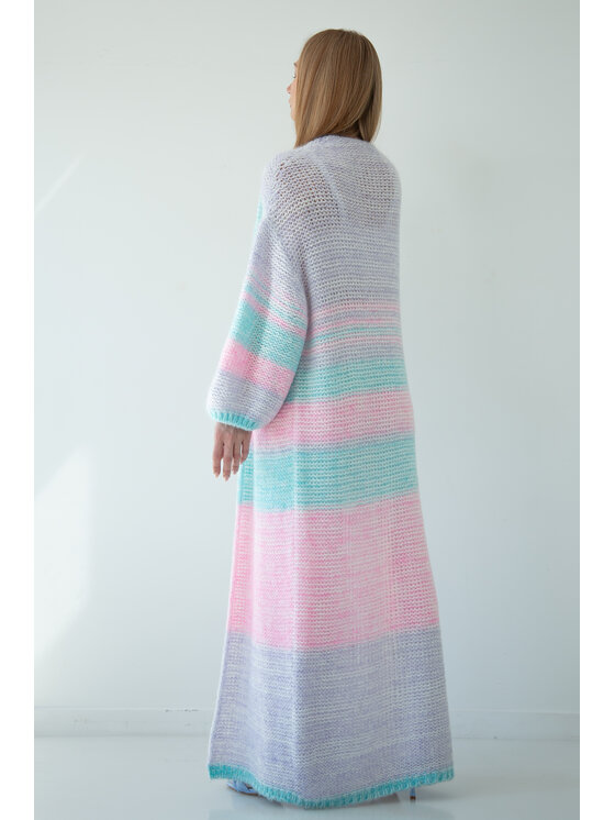 Fobya Fobya Kardigan F2040 Fioletowy Loose Fit