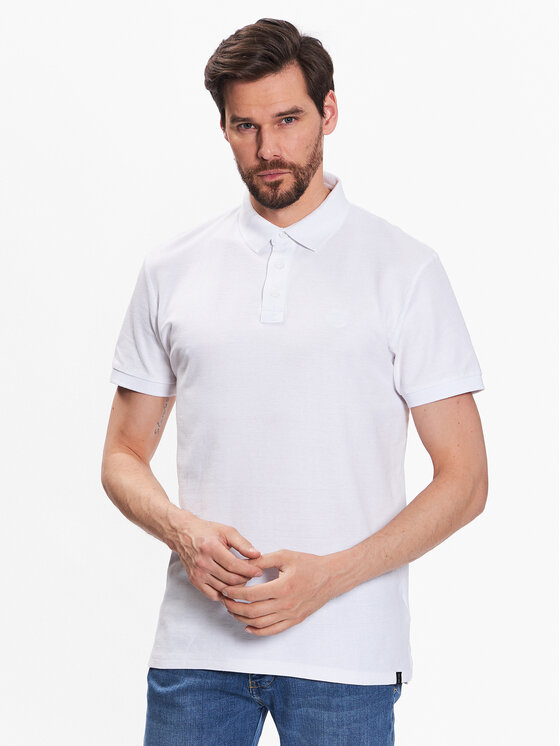 INDICODE Tricou polo Abbortsford 40-352 Alb Regular Fit