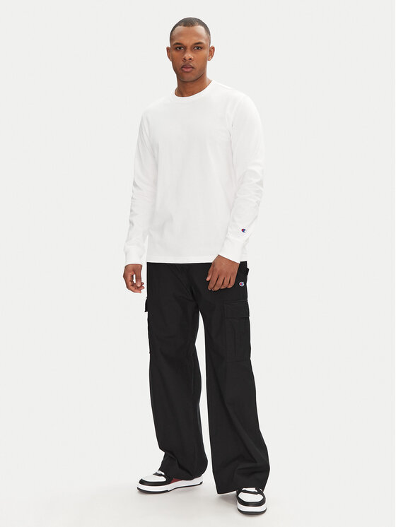 Champion Champion Longsleeve 221164 Biały Loose Fit