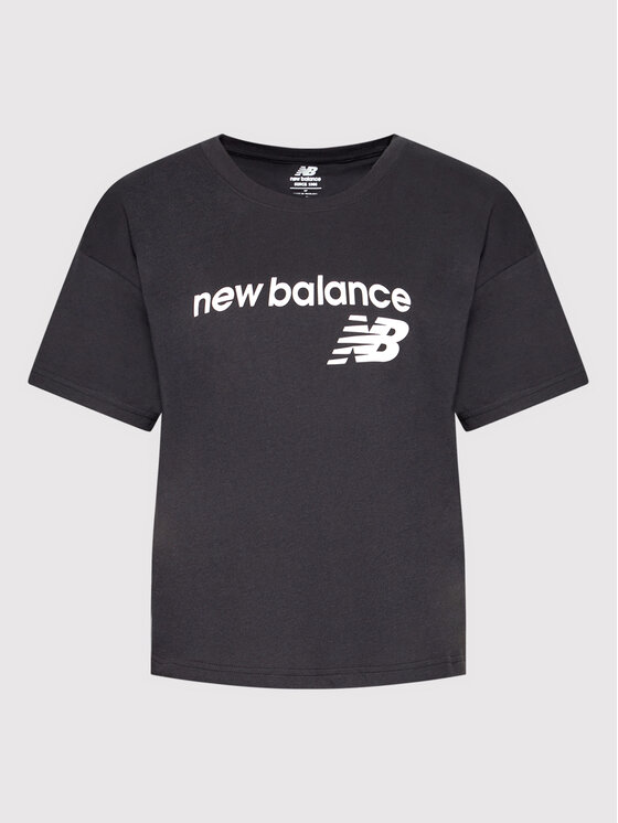 New Balance New Balance Marškinėliai WT03805 Juoda Relaxed Fit
