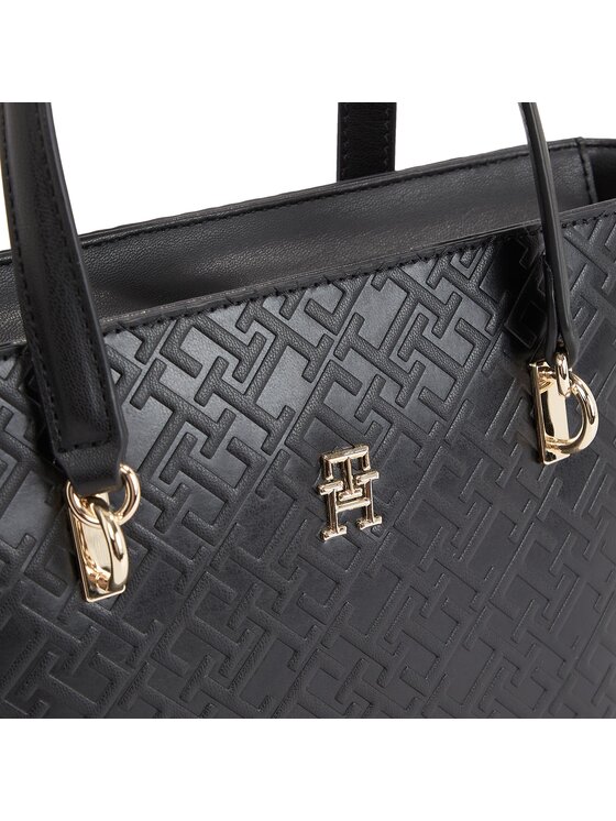 Tommy Hilfiger Handtasche Th Refined Mini Tote Mono AW0AW16002 
