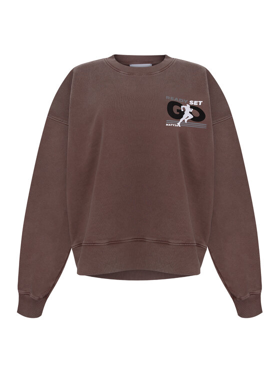 Magda Matyja Magda Matyja Bluza READY SWEATSHIRT Brązowy Oversize