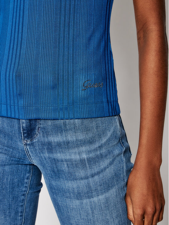 Guess Guess Blusa Leticia W1GP83 KAF42 Blu Slim Fit