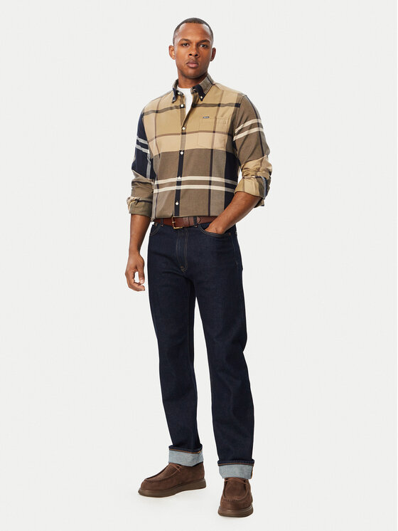 Barbour Barbour Košile Dunoon MSH4980TN39 Tmavě béžová Regular Fit