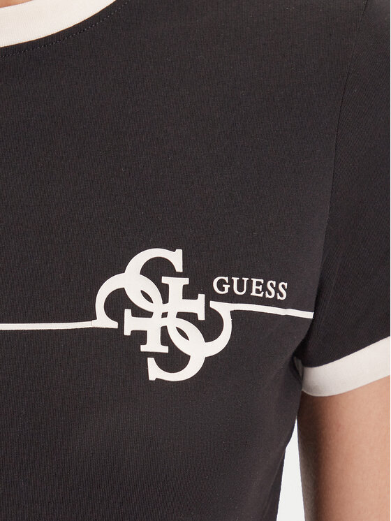 Guess Guess T-Shirt V5YI01 J1314 Czarny Regular Fit
