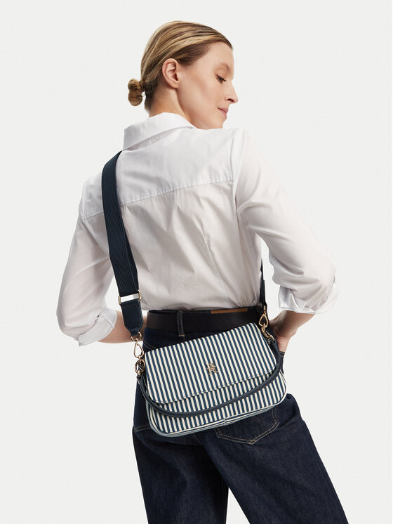 Tommy Hilfiger Tommy Hilfiger Τσάντα Poppy Summer Conv. Crossover AW0AW17166 Σκούρο μπλε