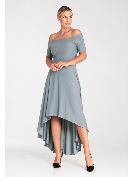 FIGL FIGL Večerní šaty M1032 Šedá Regular Fit