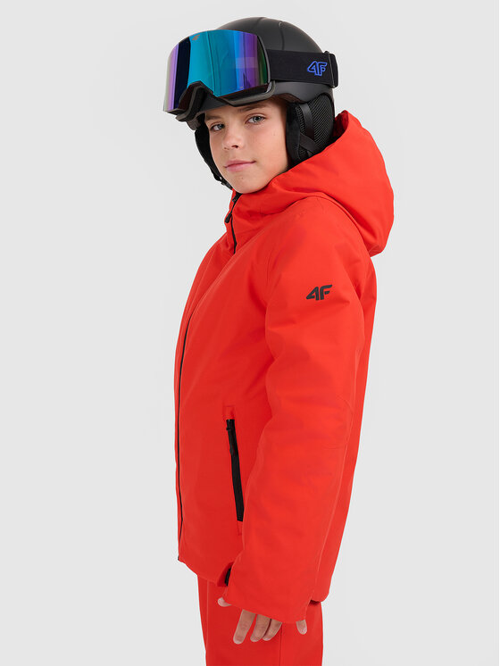4F 4F Kurtka narciarska BASIC SKI Czerwony Regular Fit