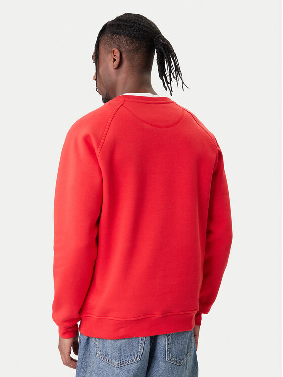 adidas adidas Mikina Trefoil Essentials KC8983 Červená Regular Fit