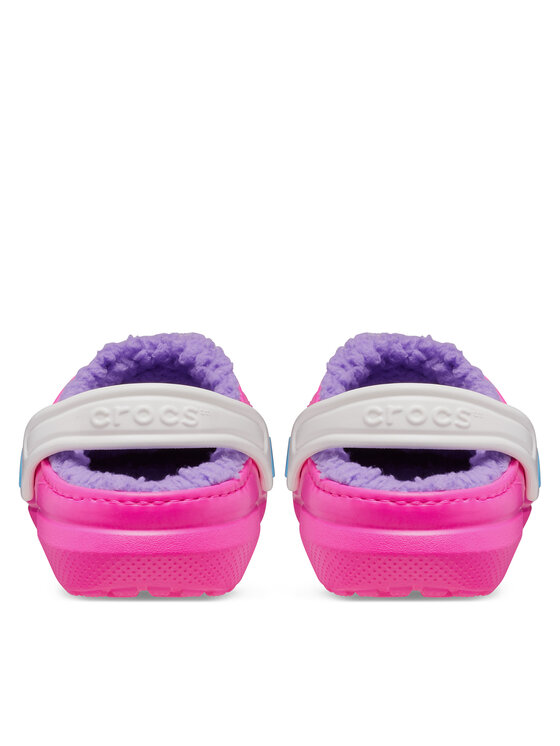 Crocs Crocs Klapki Classic Lined Clog Kids 207010 Różowy