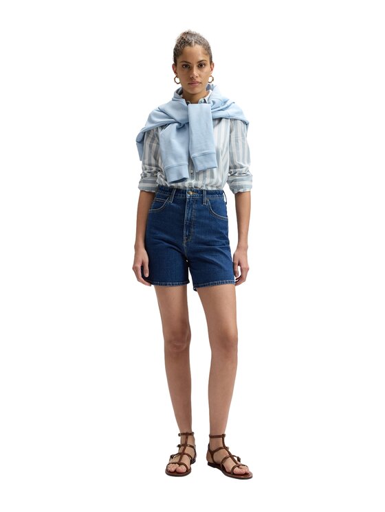 Lee Lee Szorty jeansowe Stella Short Niebieski Relaxed Fit