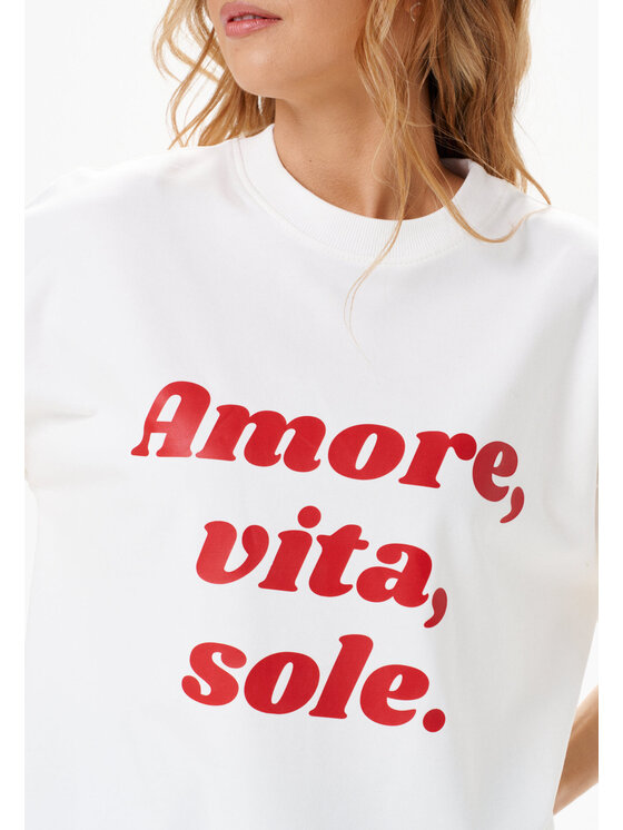 Mirons Mirons T-Shirt Print Biały Regular Fit