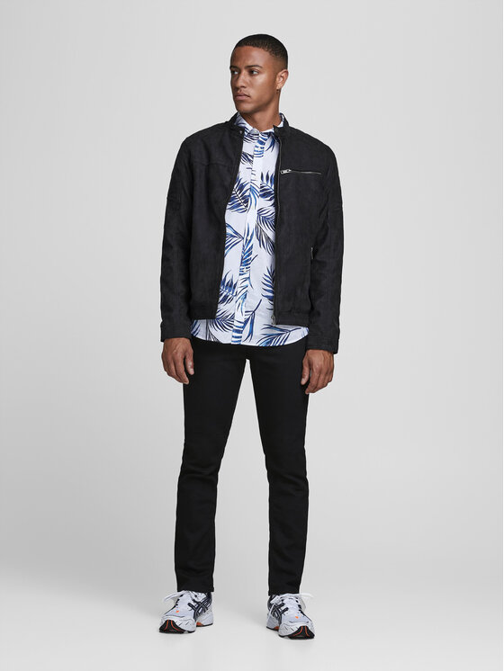 Jack & Jones Jack & Jones Kurtka z imitacji skóry Rocky 12147218 Czarny Regular Fit