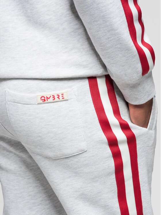 Ombre Ombre Komplet dresowy Z114 Szary Regular Fit