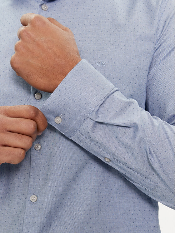 Calvin Klein Calvin Klein Košile K10K112305 Modrá Slim Fit