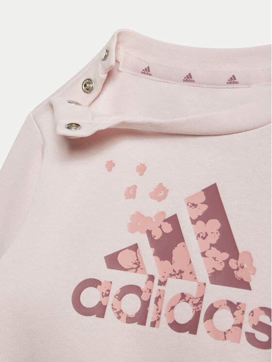adidas adidas Komplektas: džemperis ir tamprės Essentials Allover Print IV7387 Rožinė Regular Fit