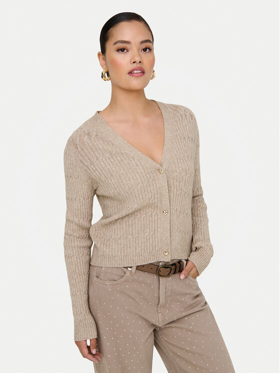 ONLY ONLY Kardigán Katia 15310902 Barna Regular Fit
