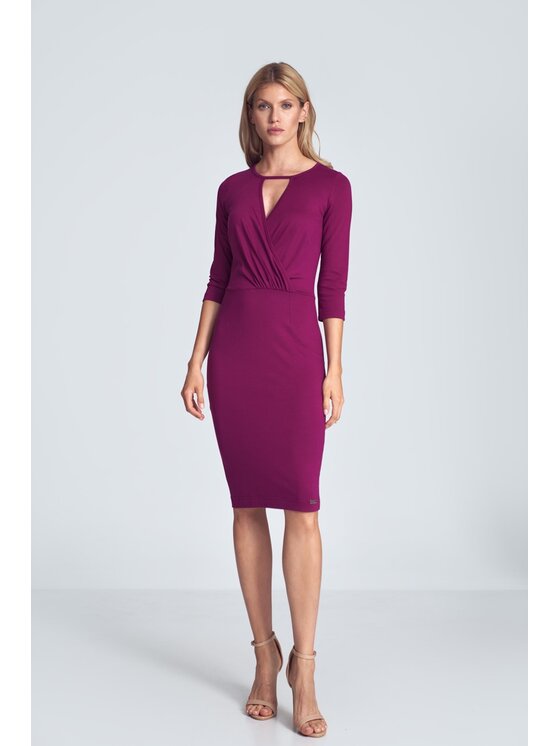 FIGL FIGL Sukienka M715 Różowy Slim Fit