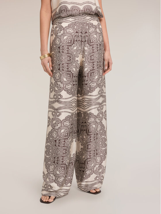 Motivi Motivi Pantaloni di tessuto P001W100851N0R2 Crema Over Fit