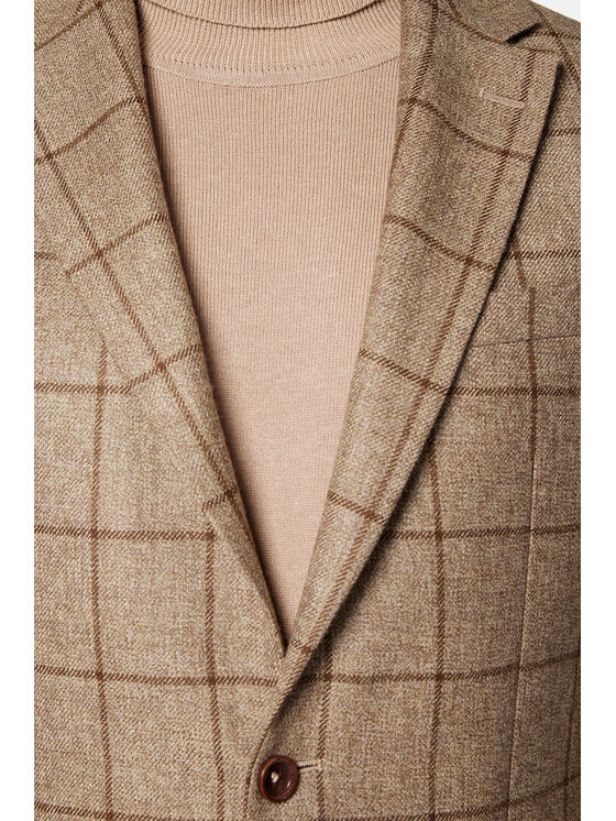 Lancerto Lancerto Marynarka Gatwick MA099223000003 Beżowy Regular Fit