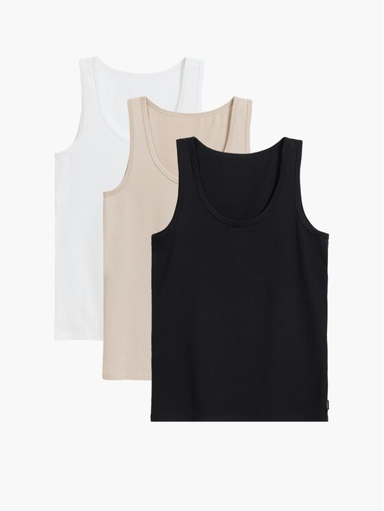 Atlantic Atlantic Top basic Biały Regular Fit