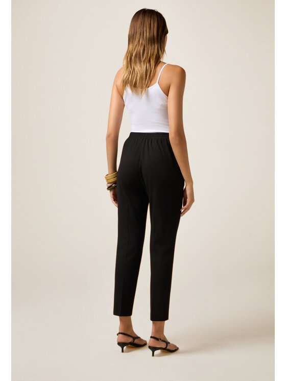 Oltre Oltre Pantaloni di tessuto P273J002361N033 Nero Regular Fit