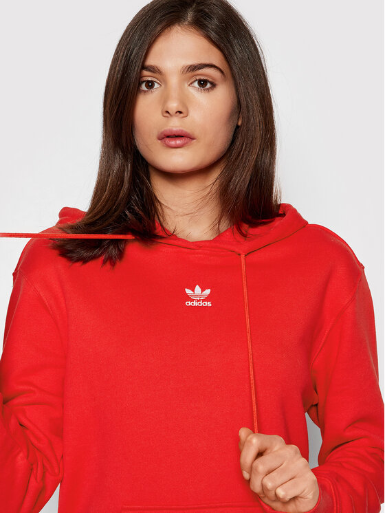 adidas adidas Majica dugih rukava Hoodie HF7508 Crvena Regular Fit