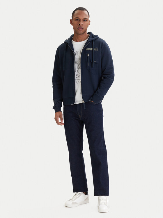 Aeronautica Militare Aeronautica Militare Džemperis ar kapuci 261FE2100UF00679 Tumši zils Regular Fit