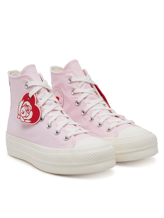 Converse Converse Trampki Chuck Taylor All Star Lift Platform Hearts A13652C Różowy