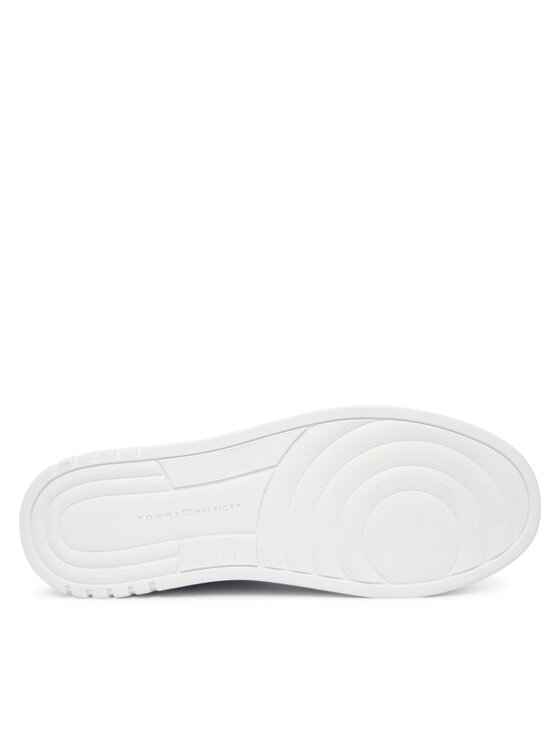 Tommy Hilfiger Tommy Hilfiger Sneakersy Th Sporty Cupsole Tumbled Ltr FW0FW09024 Écru
