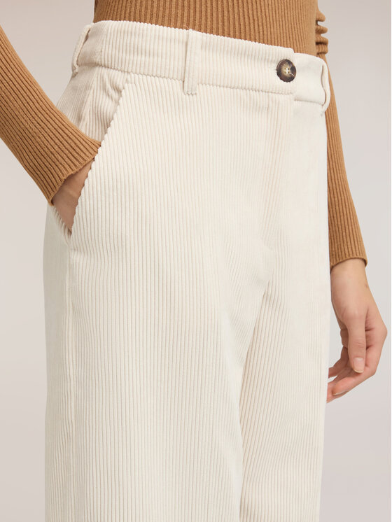 Motivi Motivi Pantaloni di tessuto P08TQ005034N011 Bianco Regular Fit