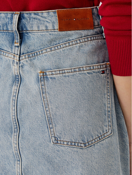 Tommy Hilfiger Tommy Hilfiger Jeansrock WW0WW50007 Blau Regular Fit