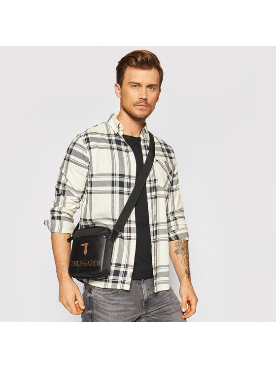 Trussardi Trussardi Мъжка чантичка Shoulder Bag Nylon 71B00241 Черен