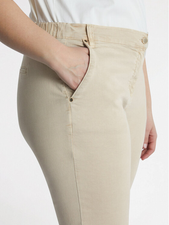 Fiorella Rubino Fiorella Rubino Pantaloni di tessuto P706T004716N002 Écru Regular Fit