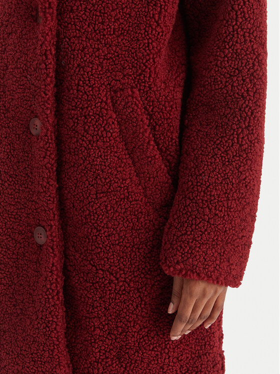 Vero Moda Vero Moda Kožich Kylie Teddy 10289938 Bordó Loose Fit